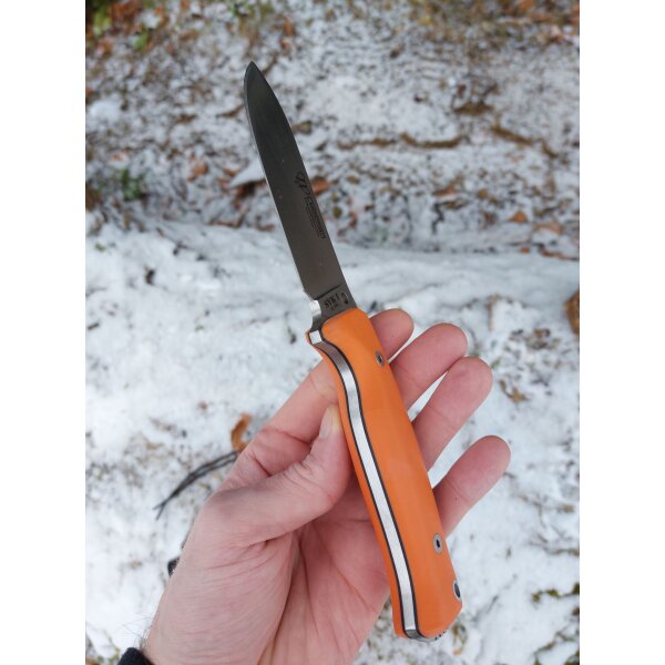 Cudeman Bearhug N690 G10 Orange inkl. Lederscheide