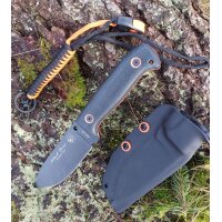 J&amp;V Black Bear Pavonado MoVa Micarta Schwarz inkl....