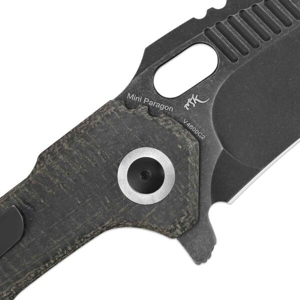 KIZER Messer MINI PARAGON Micarta Tanto 154CM Stahl Black Micarta