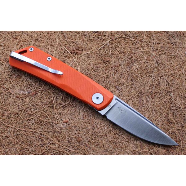 Real Steel Luna Lite orange Messer Taschenmesser Slipjoint Folder D2 Stahl
