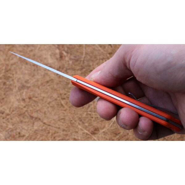 Real Steel Luna Lite orange Messer Taschenmesser Slipjoint Folder D2 Stahl