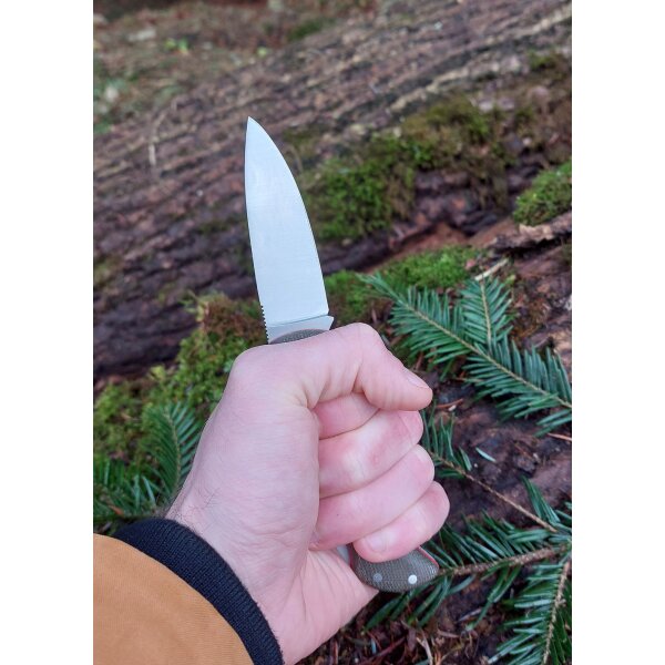 Cudeman ATHENEA 345-F Backlock Canvas Micarta