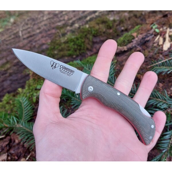 Cudeman ATHENEA 345-F Backlock Canvas Micarta
