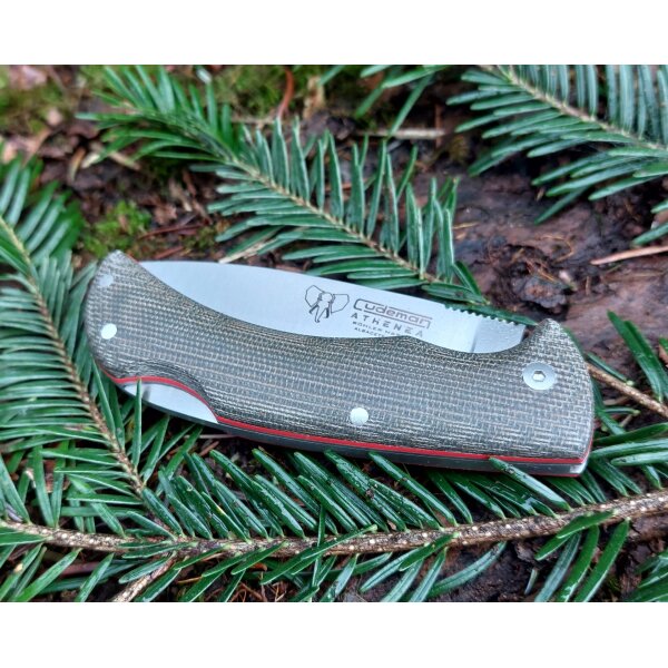 Cudeman ATHENEA 345-F Backlock Canvas Micarta