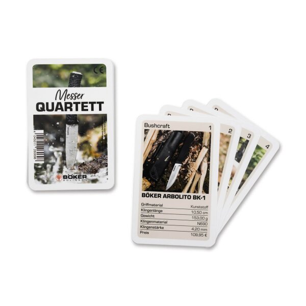 Böker Messer-Quartett Kartenspiel Karten Spiel