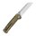 QSP Knife Penguin 154CM Titanium Frag Pattern bronze