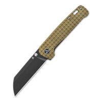 QSP Knife Penguin 154CM Titanium Frag Pattern bronze...