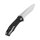 QSP Knife Raven Black 2 tone satin finish Taschenmesser