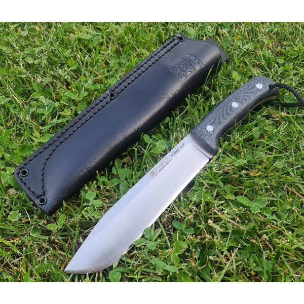 Joker Nomad 6.5 N695 Micarta Schwarz inkl. Paracord Lederscheide