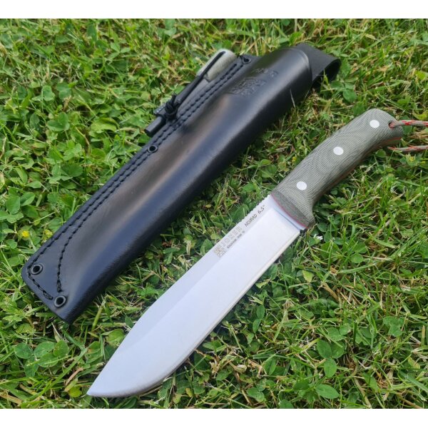 Joker Nomad 6.5 N695 Micarta Grün inkl. Feuerstarter Paracord Lederscheide