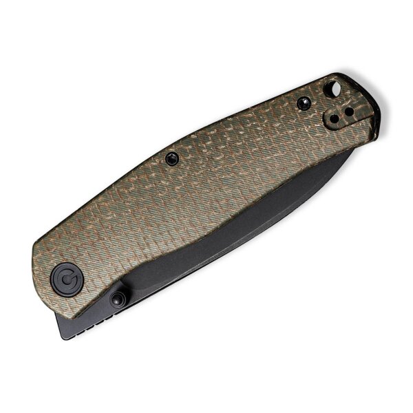 CIVIVI Sokoke Front Flipper Green Burlap Micarta 14C28N Stahl