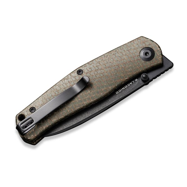 CIVIVI Sokoke Front Flipper Green Burlap Micarta 14C28N Stahl