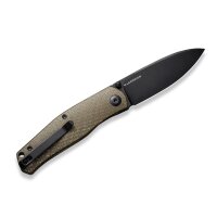 CIVIVI Sokoke Front Flipper Green Burlap Micarta 14C28N...