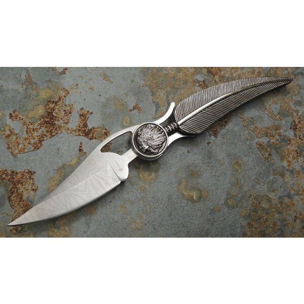 Albainox Taschenmesser Messer APACHE FEATHER Federform 3Cr13MoV Stahl