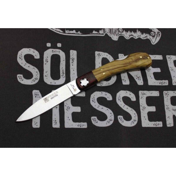 Joker Breton Madeira 8 cm 4116 Olivenholz Braun Taschenmesser Made in Spain