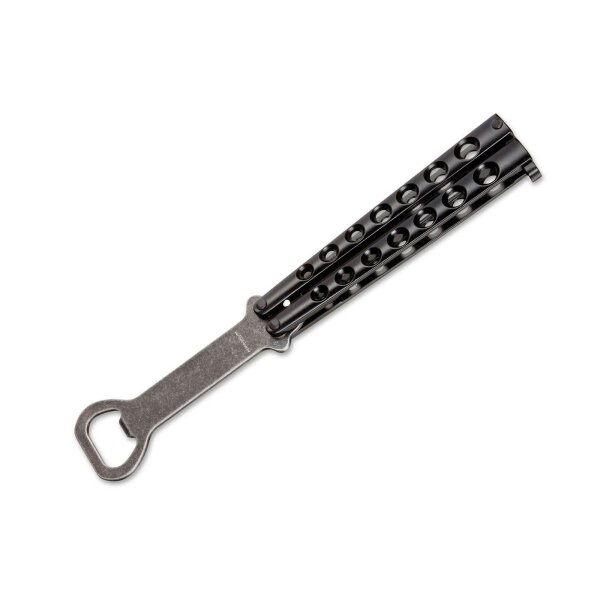 Böker Magnum Balisong BLACK Flaschenöffner Butterfly Bottle Opener 09SC011