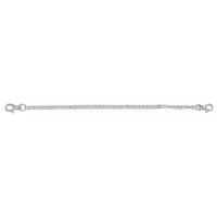 Albainox Messerkette mit 2 Karabinerhaken Silber