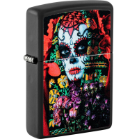 ZIPPO schwarz matt color "Sugar Skull Woman"...