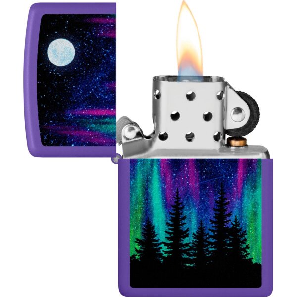 ZIPPO Purple matt "Norhern Lights"