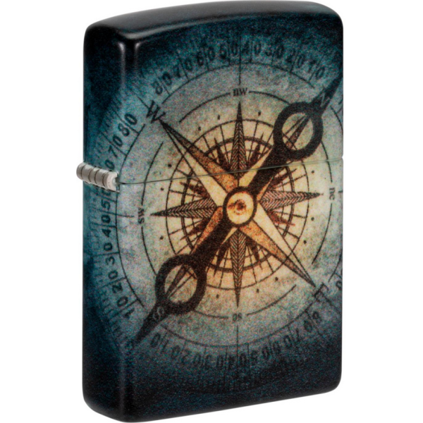 ZIPPO schwarz matt color "Compass Ghost" Glow in the Dark green