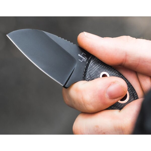 Böker Plus Gnome All Black Copper D2 Micarta Black 02BO084