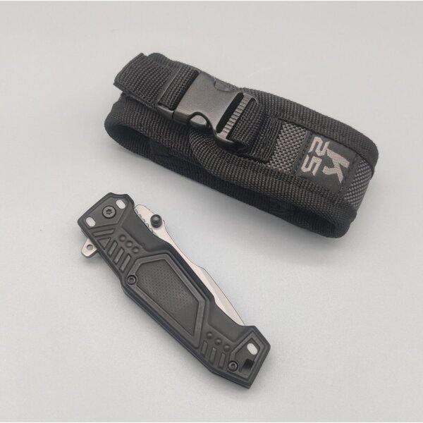 K25 Mohican I 7Cr17Mov Aluminium Taschenmesser + Etui
