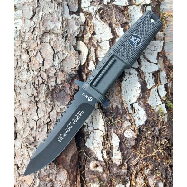 K25 PackBack 7Cr17MoV Gummi inkl. Nylonscheide