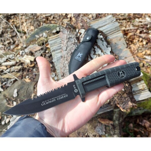 K25 PackBack 7Cr17MoV Gummi inkl. Nylonscheide