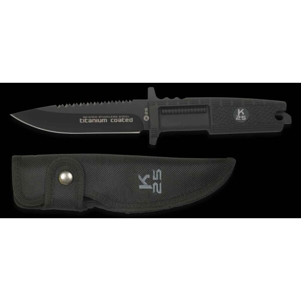 K25 PackBack 7Cr17MoV Gummi inkl. Nylonscheide