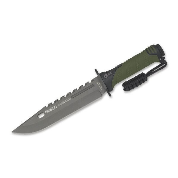 K25 Thunder I 8Cr13MoV SFL Gummi inkl. ABS Scheide mit Zubehör Olivegrün