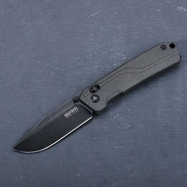 SRM Knives 7228L-MB2 Rubik Messer 10Cr15CoMoV Micarta Griff