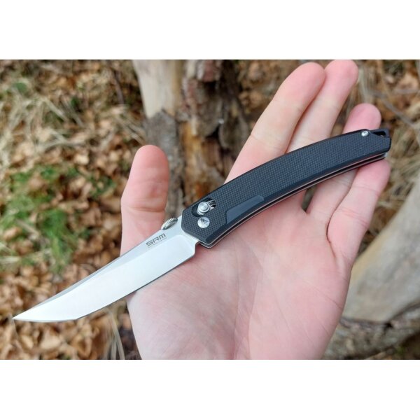 SRM Knives 9211 Ambi Lock 8Cr13MoV Schwarz G10