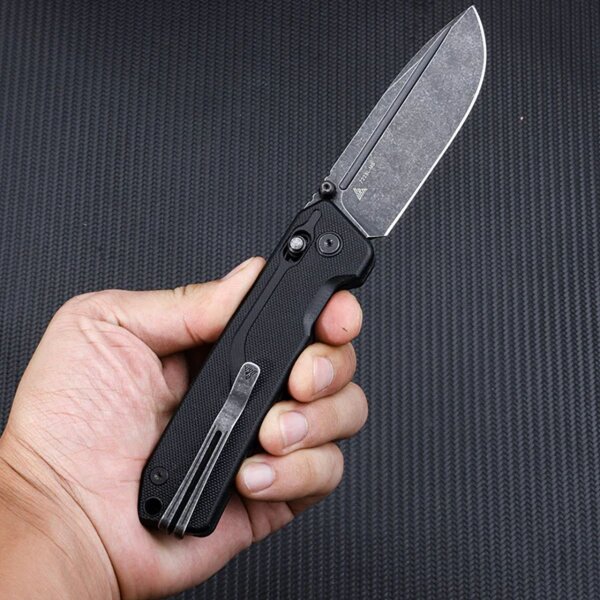 SRM Knives 7228L-GB Rubik Ambi Lock 10Cr15CoMoV G10 Griff