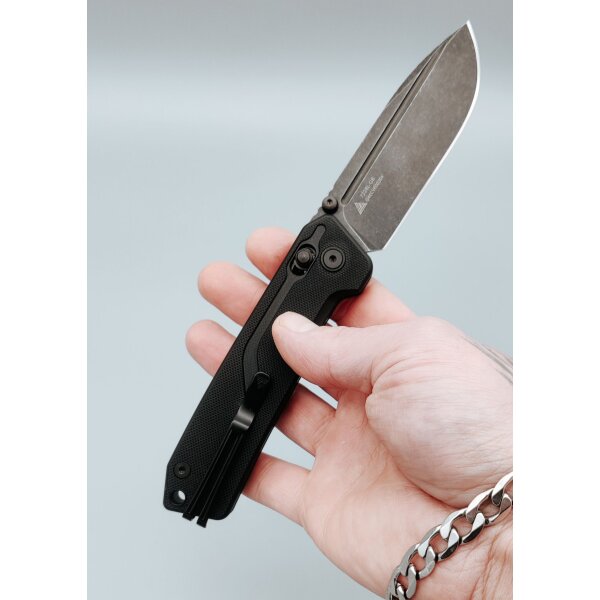 SRM Knives 7228L-GB Rubik Ambi Lock 10Cr15CoMoV G10 Griff