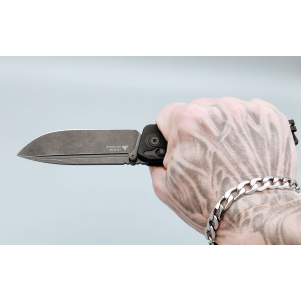 SRM Knives 7228L-GB Rubik Ambi Lock 10Cr15CoMoV G10 Griff