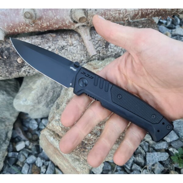 Walther PDP Spearpoint D2 G10 Black Linerlock