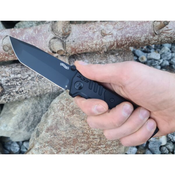 Walther PDP Tanto D2 G10 Black Linerlock