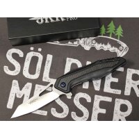 Joker Pro 10 D2 Kohlefaser Schwarz Linerlock