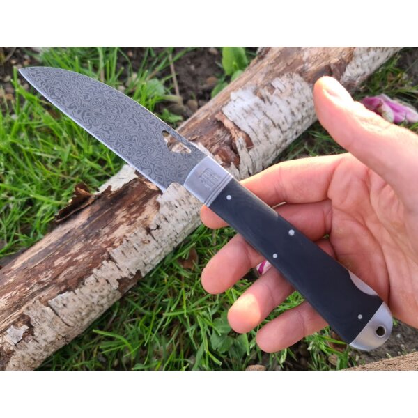 Rough Ryder Rider Damascus Pocket Sous Chef Lockback klappbares Camping-Kochmesser