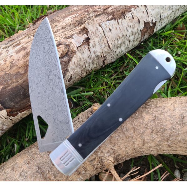 Rough Ryder Rider Damascus Pocket Sous Chef Lockback klappbares Camping-Kochmesser