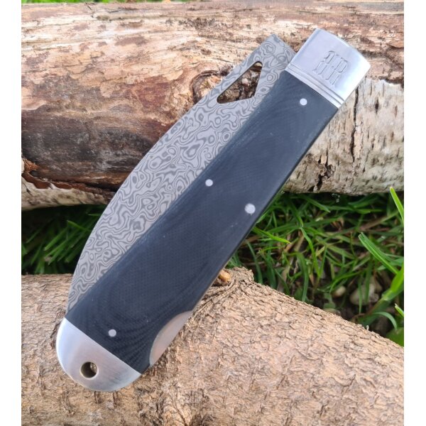 Rough Ryder Rider Damascus Pocket Sous Chef Lockback klappbares Camping-Kochmesser