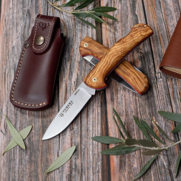 Cudeman Pandora Olivo N690Co Olivenholz Backlock inkl. Etui