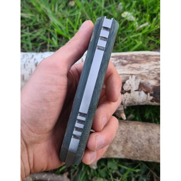 J&V Adventure Knives Raptor XL Comando Taschenmesser Micarta MV-58 Stahl