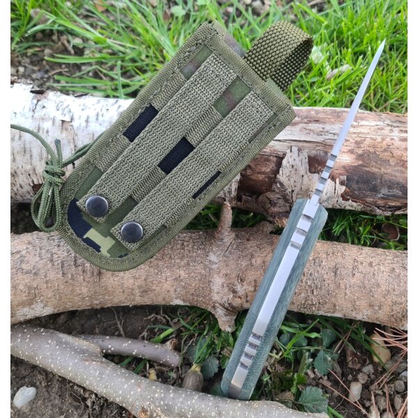 J&V Adventure Knives Raptor XL Comando Taschenmesser Micarta MV-58 Stahl