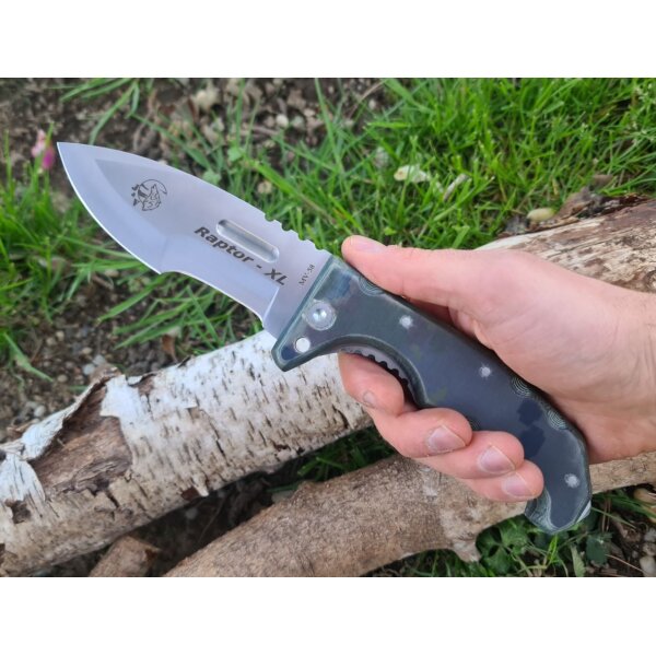J&V Adventure Knives Raptor XL Comando Taschenmesser Micarta MV-58 Stahl