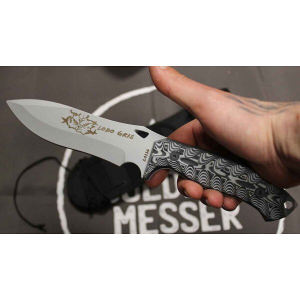J&V Adventure Knives Lobo Gris 4116 Stahl Micarta inkl. Nylonscheide
