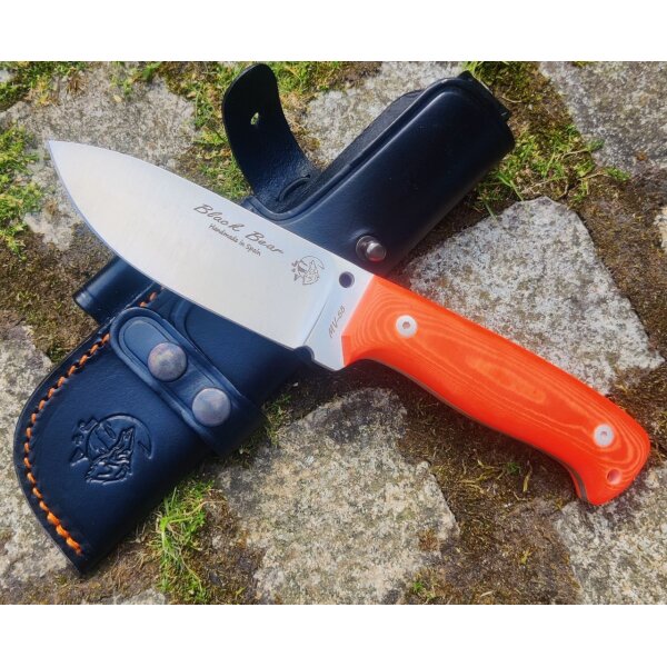 J&V Forester Black Bear Micarta Naranja Outdoormesser