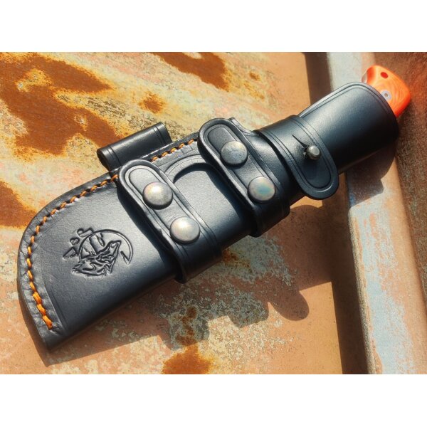 J&V Forester Black Bear Micarta Naranja Outdoormesser