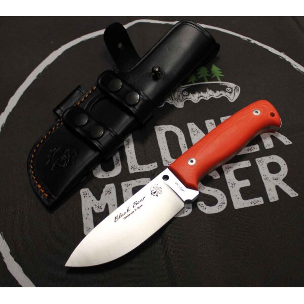 J&V Forester Black Bear Micarta Naranja Outdoormesser