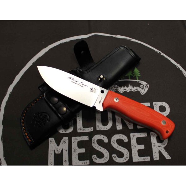 J&V Forester Black Bear Micarta Naranja Outdoormesser